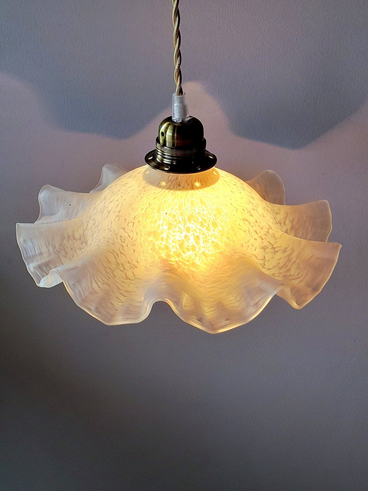 Medusa suspension, speckled Clichy glass 1960
