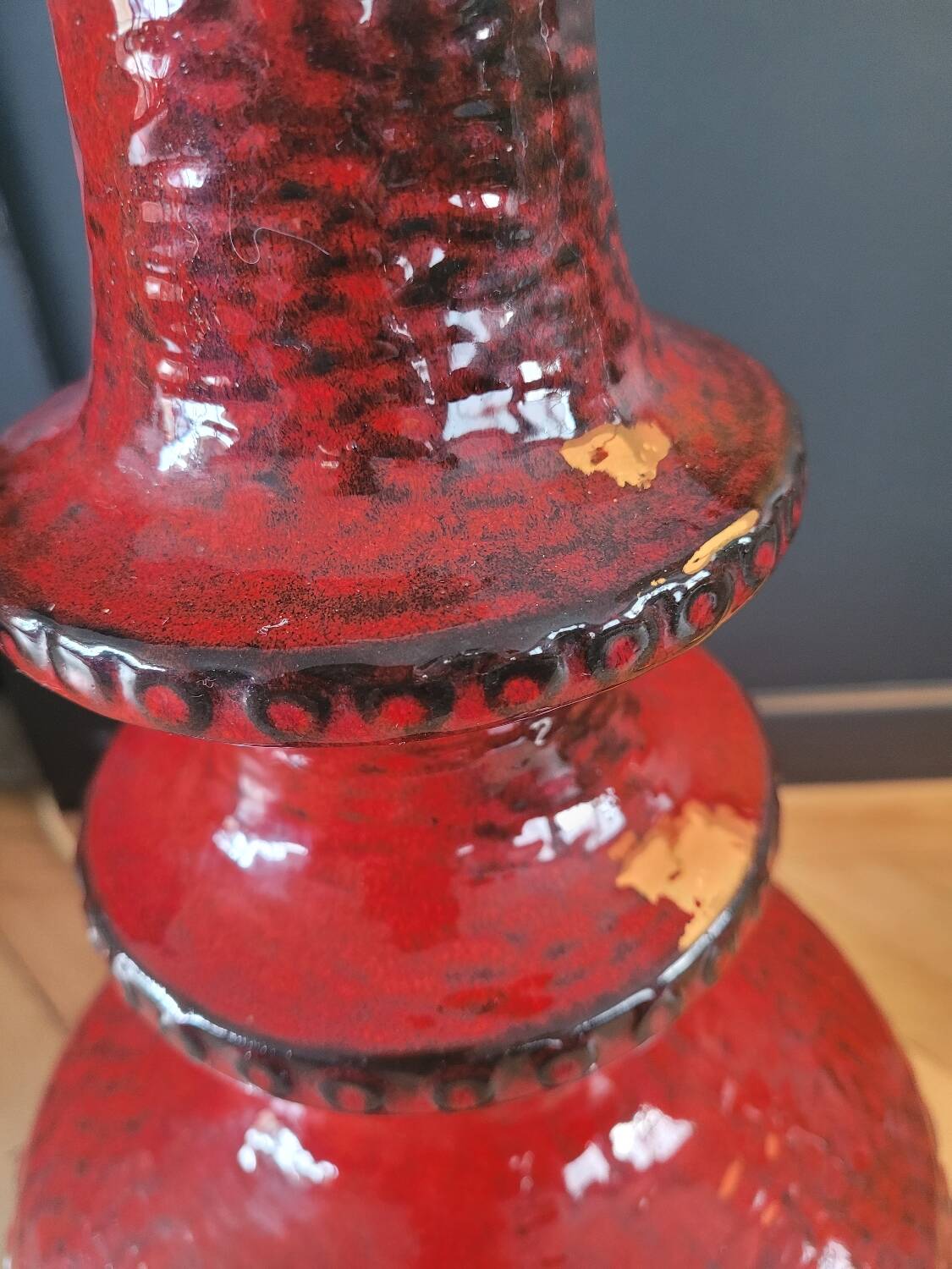Large lamp base West Germany double lighting