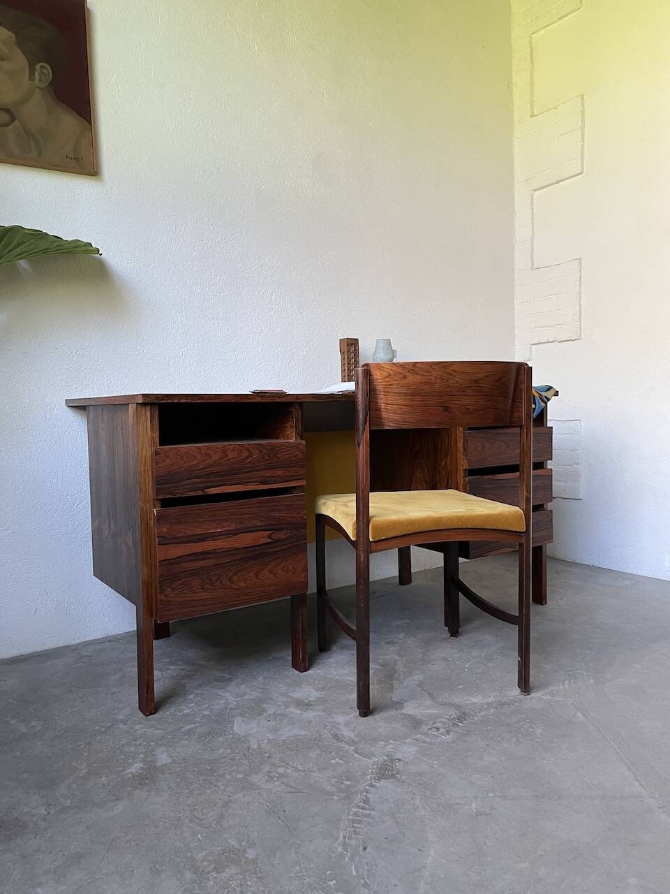 Desk and its Scandinavian rosewood chair