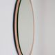 Cristal Arte Pink Oval Rosé Mid-Century Wall Mirror, Italy, 1960s
