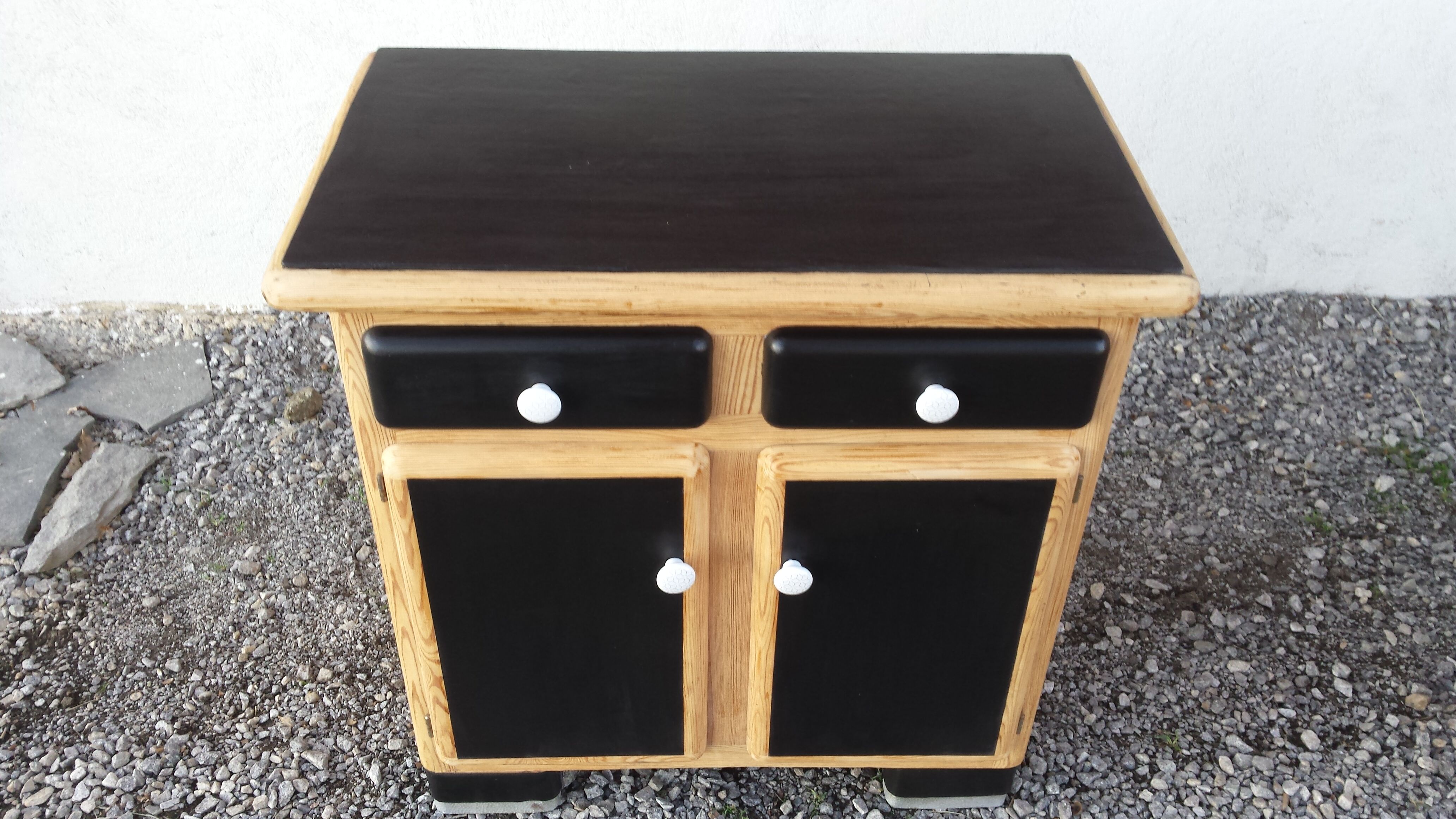 Black and wood mado buffet