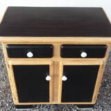 Black and wood mado buffet
