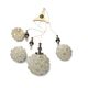 Cascade 4 balls pendant lamp with "bubble glass" shades
