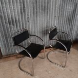 Lot de 2 fauteuils cantilever noir