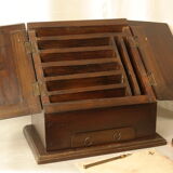 Antique table cabinet in solid mahogany XXth