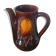 vintage broc pitcher in orange brown ceramic vallauris 20cm high