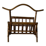 Vintage rattan magazine rack – natural curves and bohemian spirit