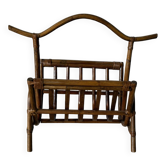 Vintage rattan magazine rack – natural curves and bohemian spirit