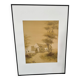 Lithographie originale de Bernard Charoy « vieille ferme »
