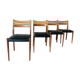 Set de 4 chaises scandinave en teck 1960