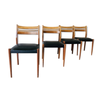 Set de 4 chaises scandinave en teck 1960