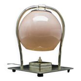 Glass and metal table lamp, Germany, 1930s