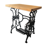 Ancient table, cast iron footing