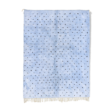Tapis marocain moderne bleu