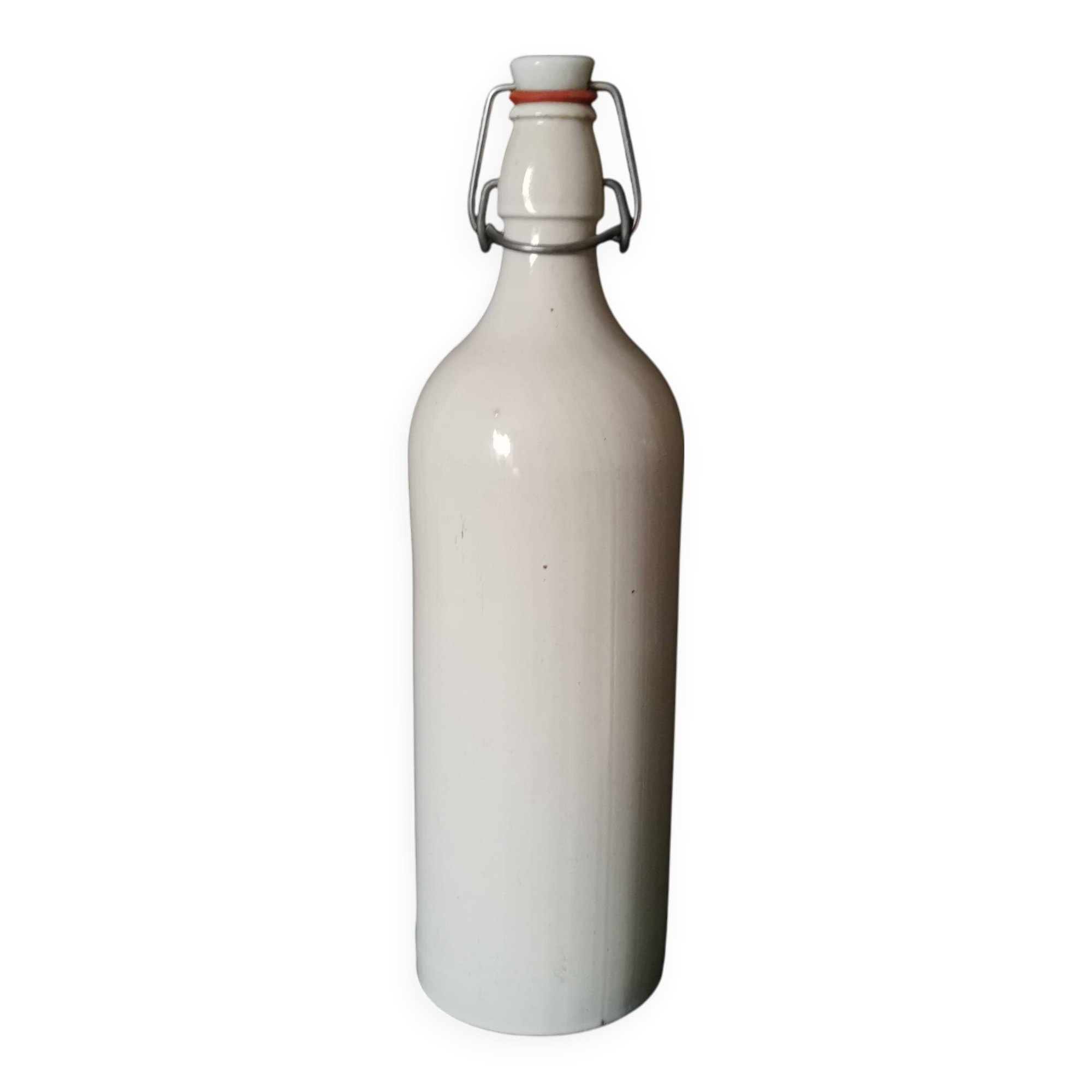 bottle, stoneware carafe, white ceramic, MKM