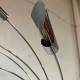 5-light chrome floor lamp, 1970s design
