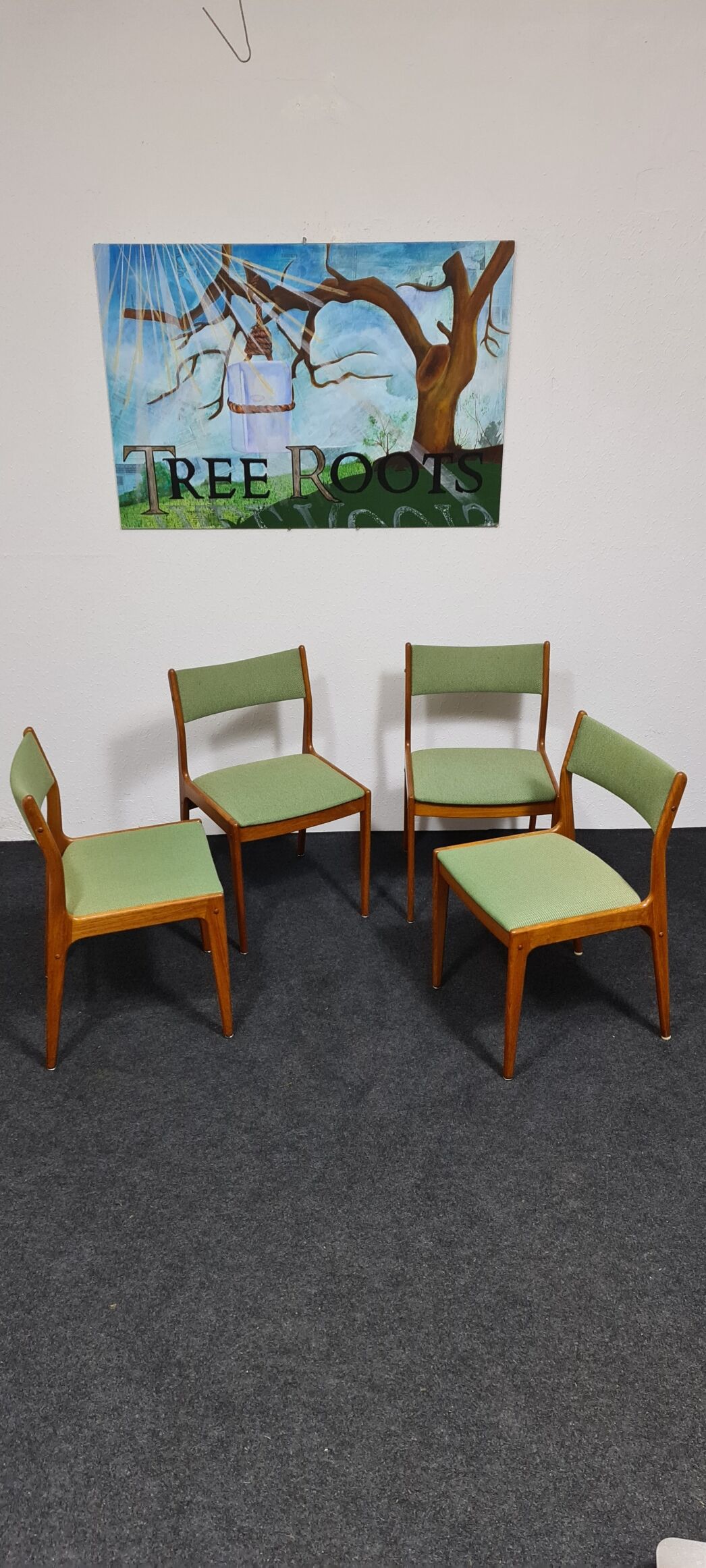 Set of four vintage Danish design dinning chairs by M mobil