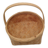 Wooden basket with slats