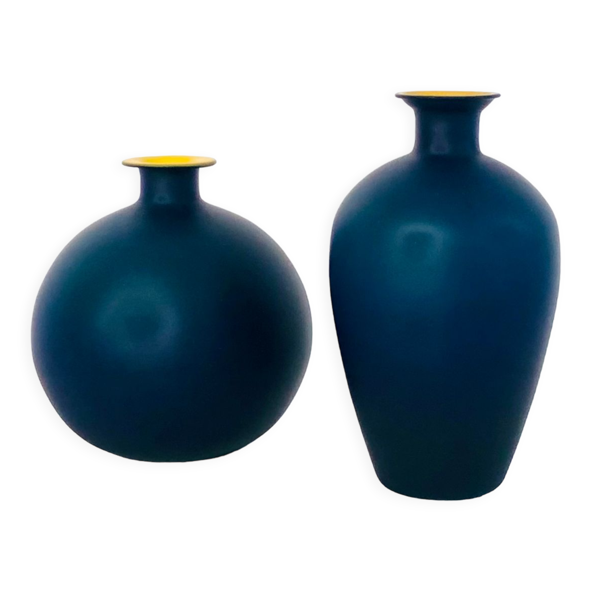 Murano glass vases in the style of Carlo Moretti, Italy 1970s