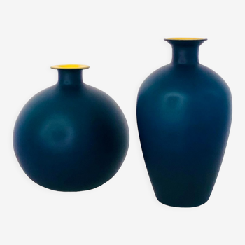 Murano glass vases in the style of Carlo Moretti, Italy 70s