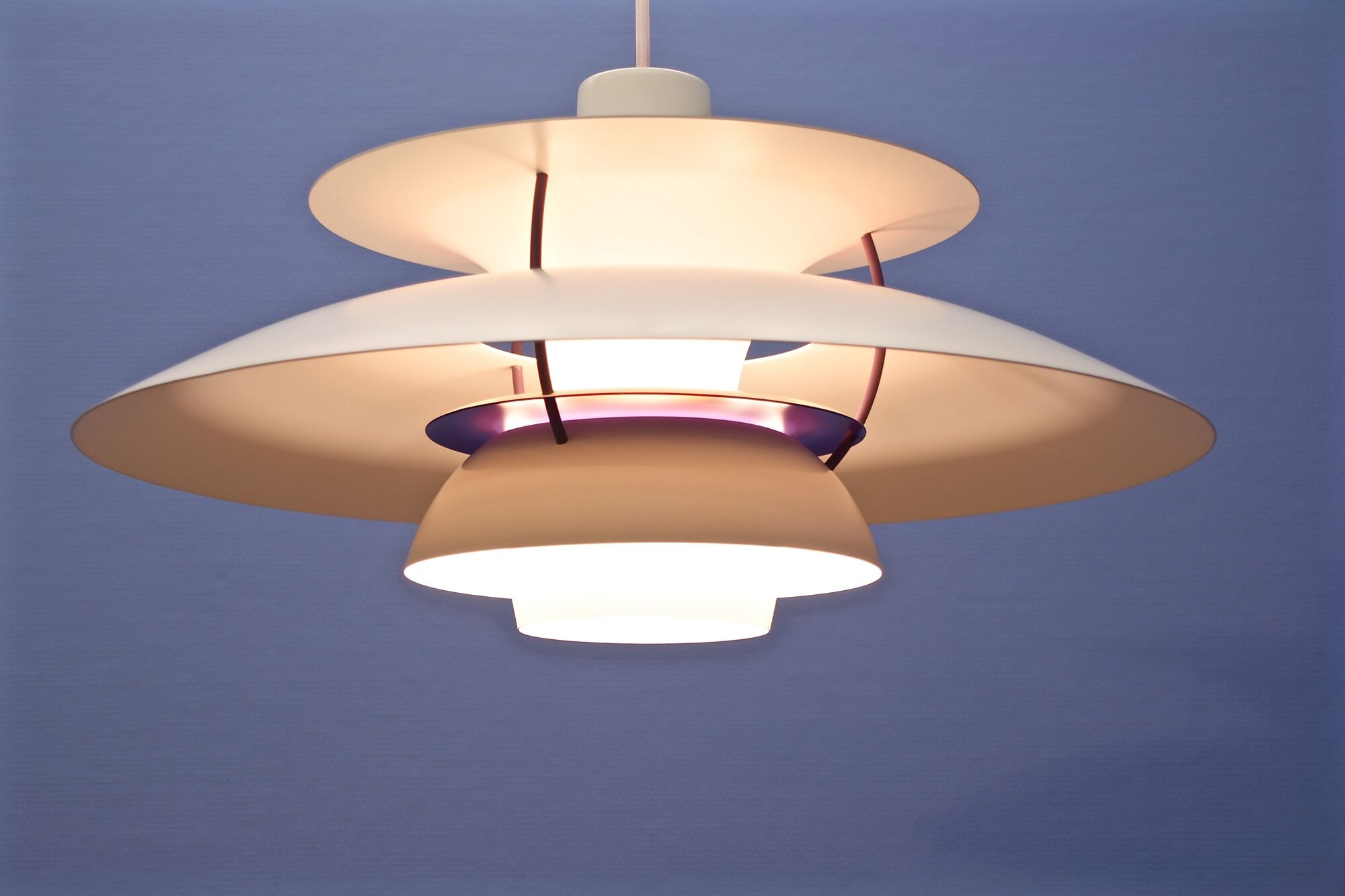 Danish PH5 pendant in white by Poul Henningsen for Louis Poulsen, 1970s