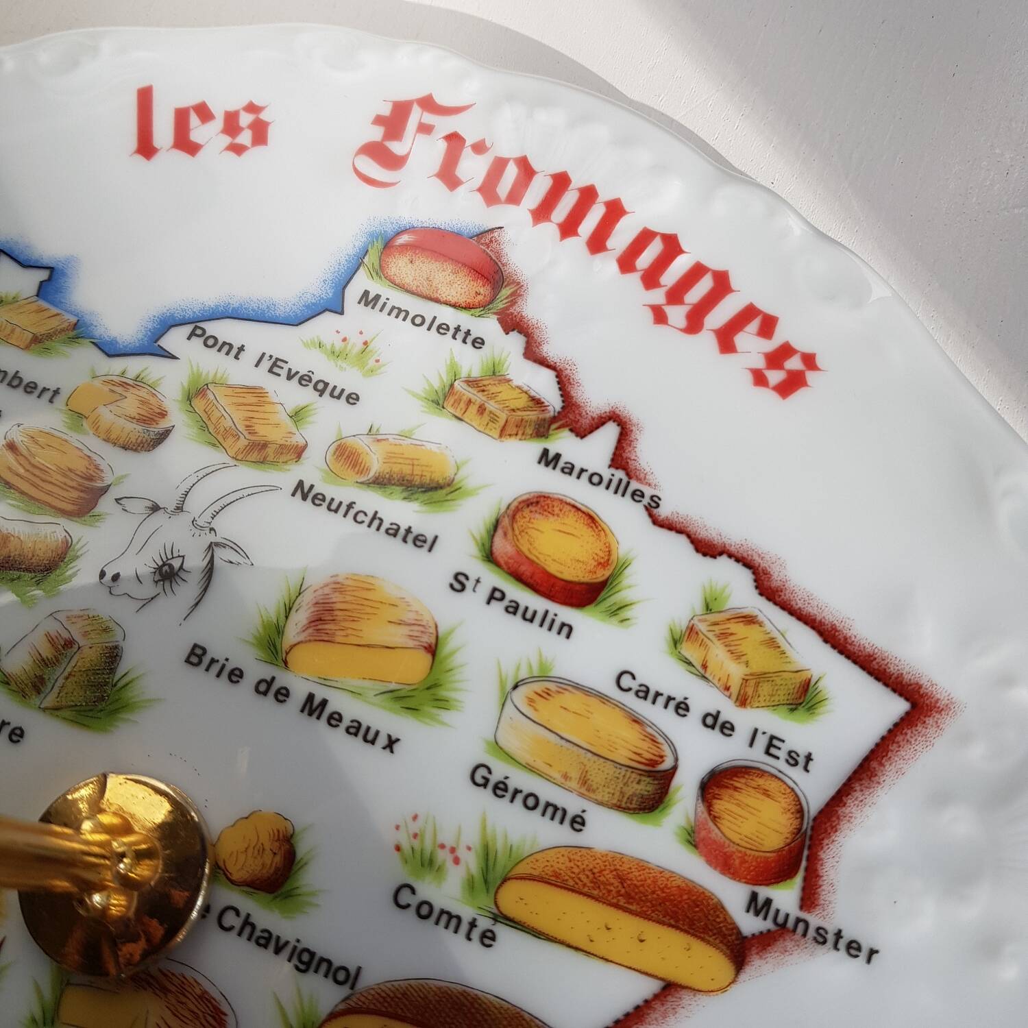 Plat de service à fromage en porcelaine de Limoges