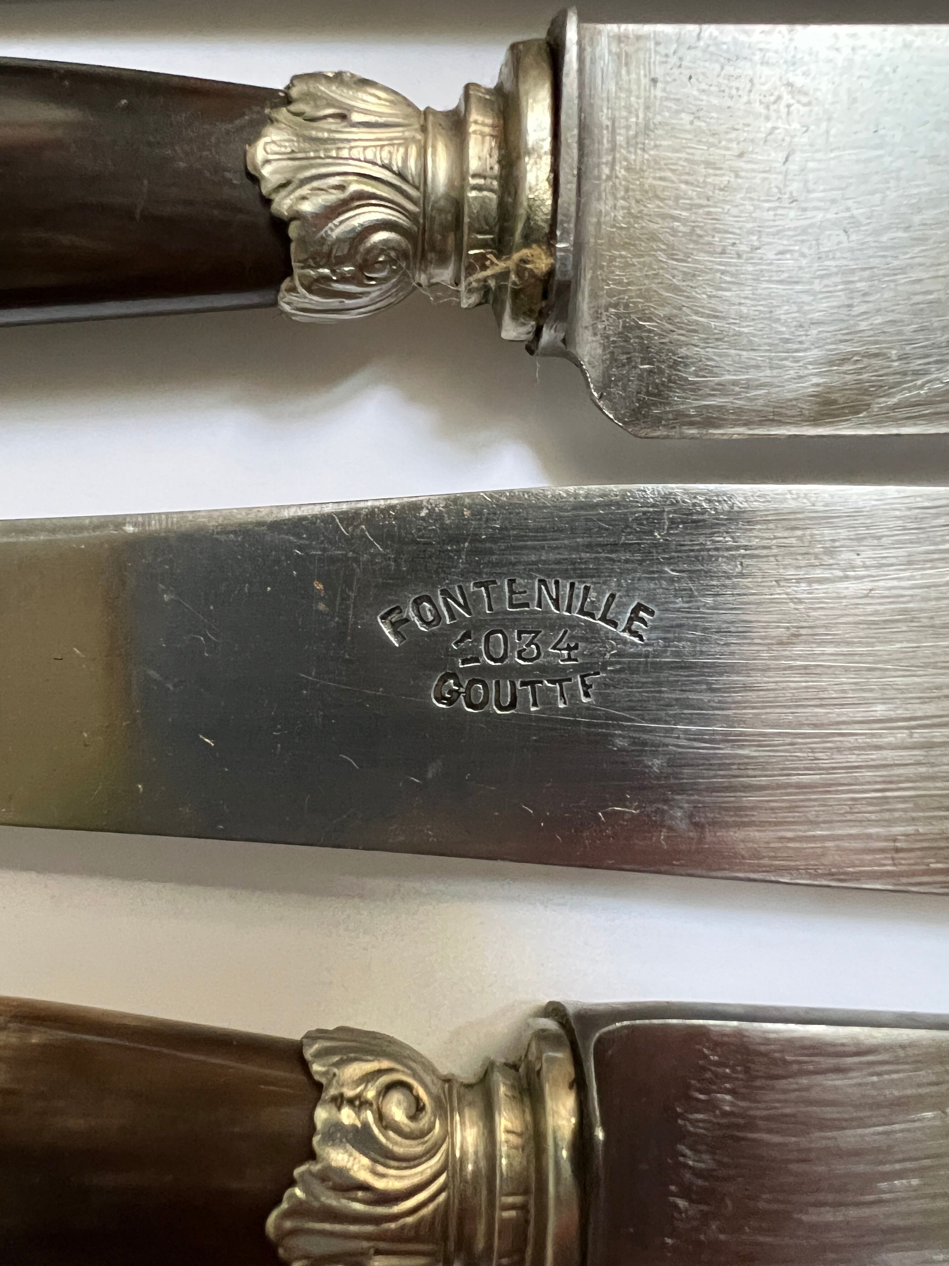 Set of 12 old knives Fontenille Pataud