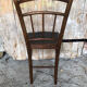 Bistrot chair turned wood & seat skai black vintage
