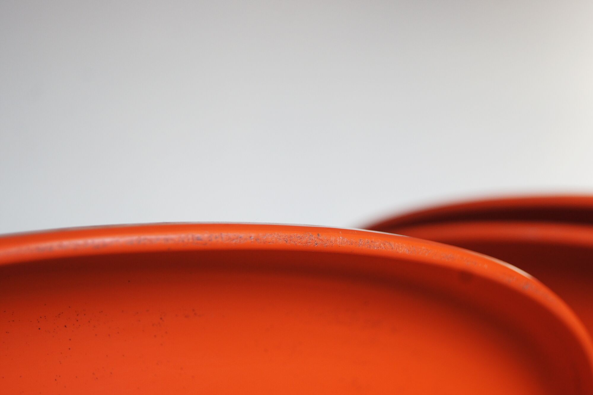 Orange Panton Chair by Verner Panton for Herman Miller set of 4