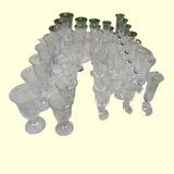 Set of 40 La Rochère Amitier crystal glasses from the 19th century + 8 replacements