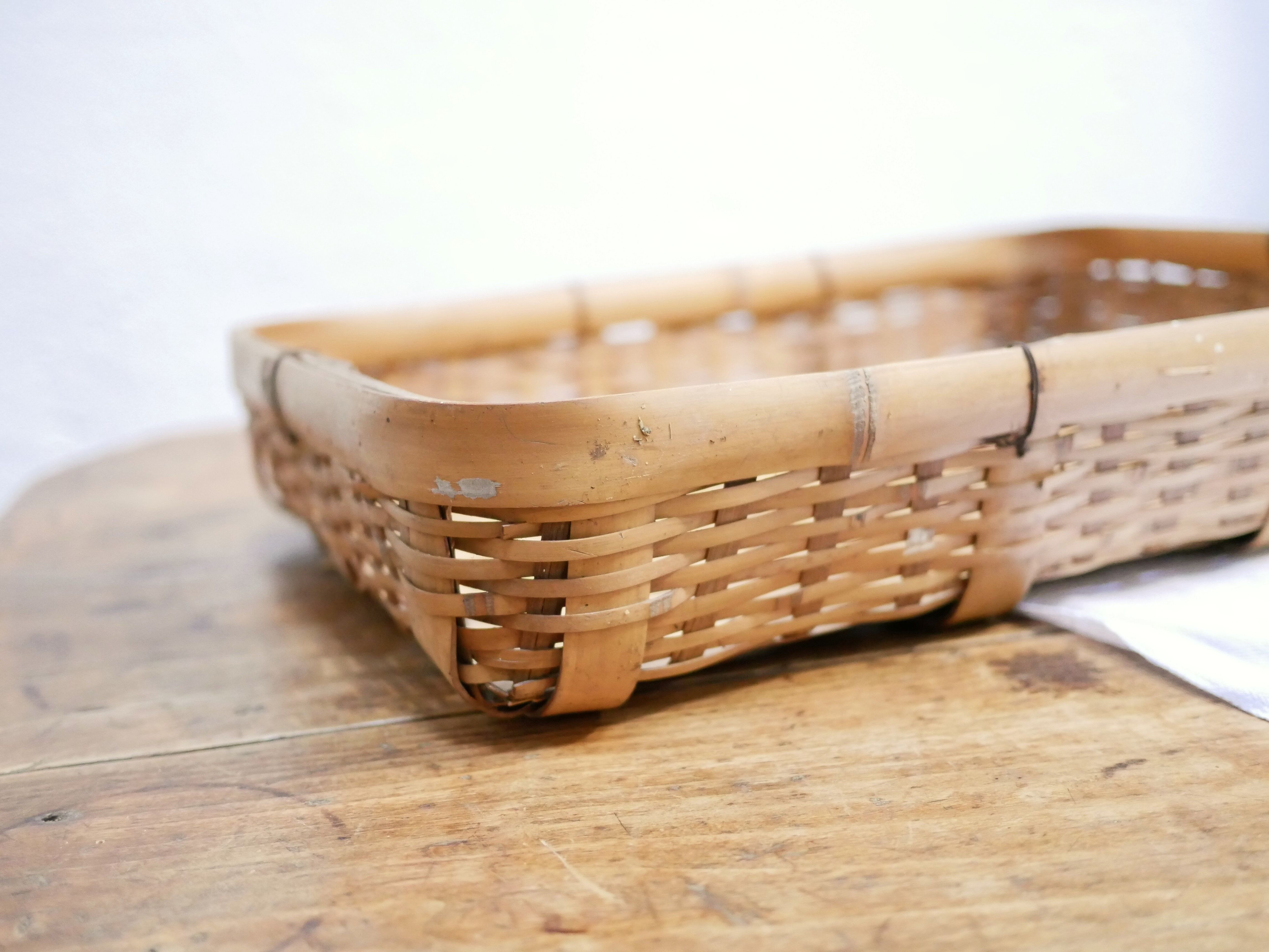 Vintage rattan basket