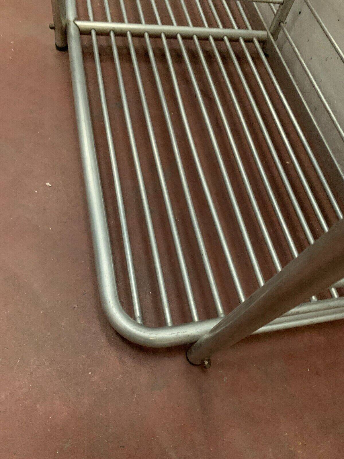 20th century curved aluminum bakery rack