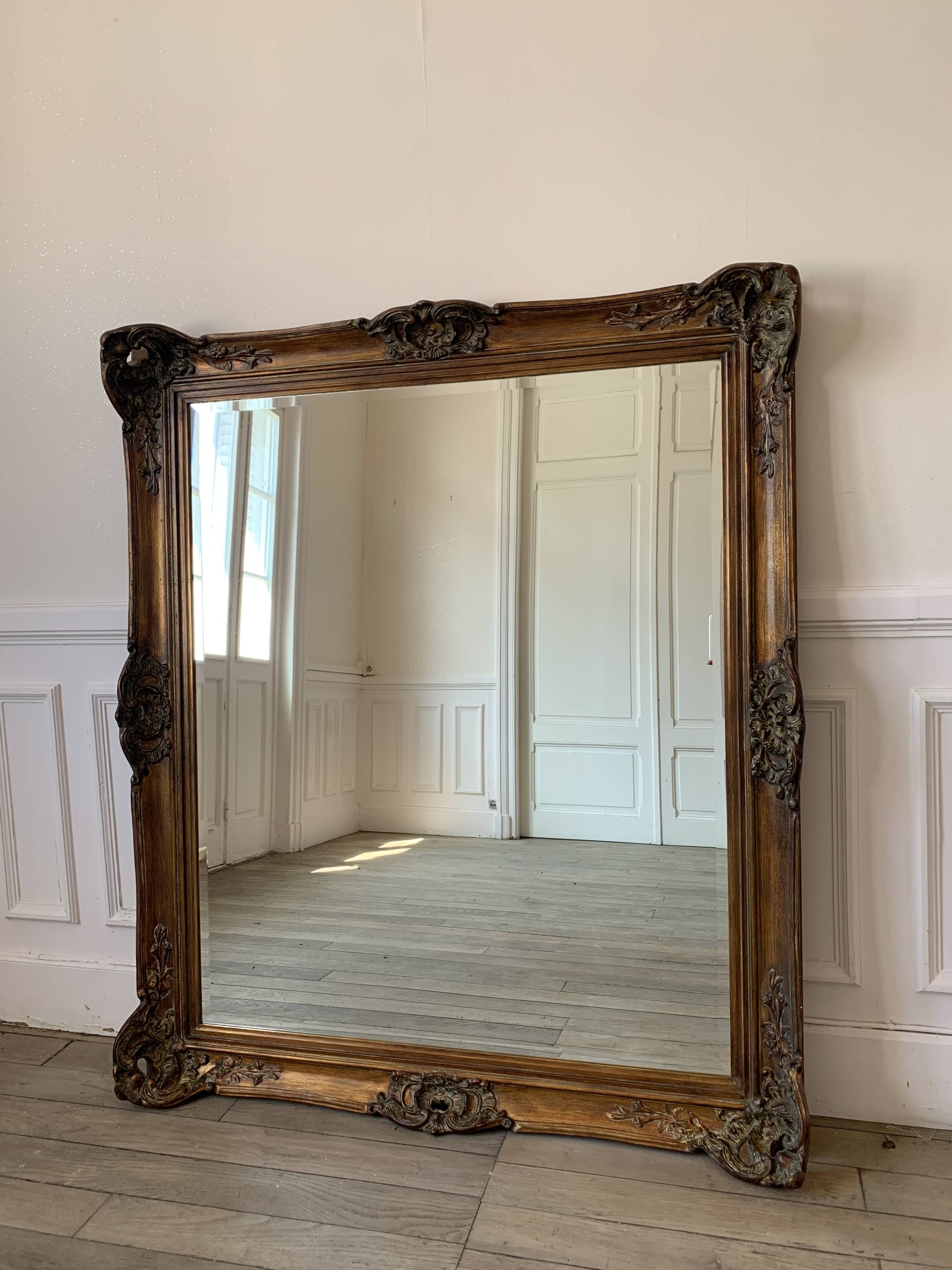 Old beveled mirror 123x142cm