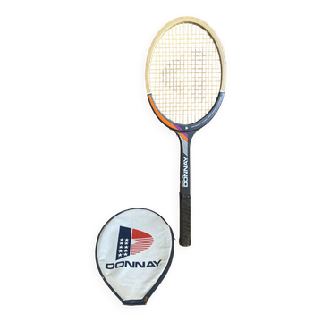 Vintage donnay smasher pro wooden tennis racket + donnay vintage cover