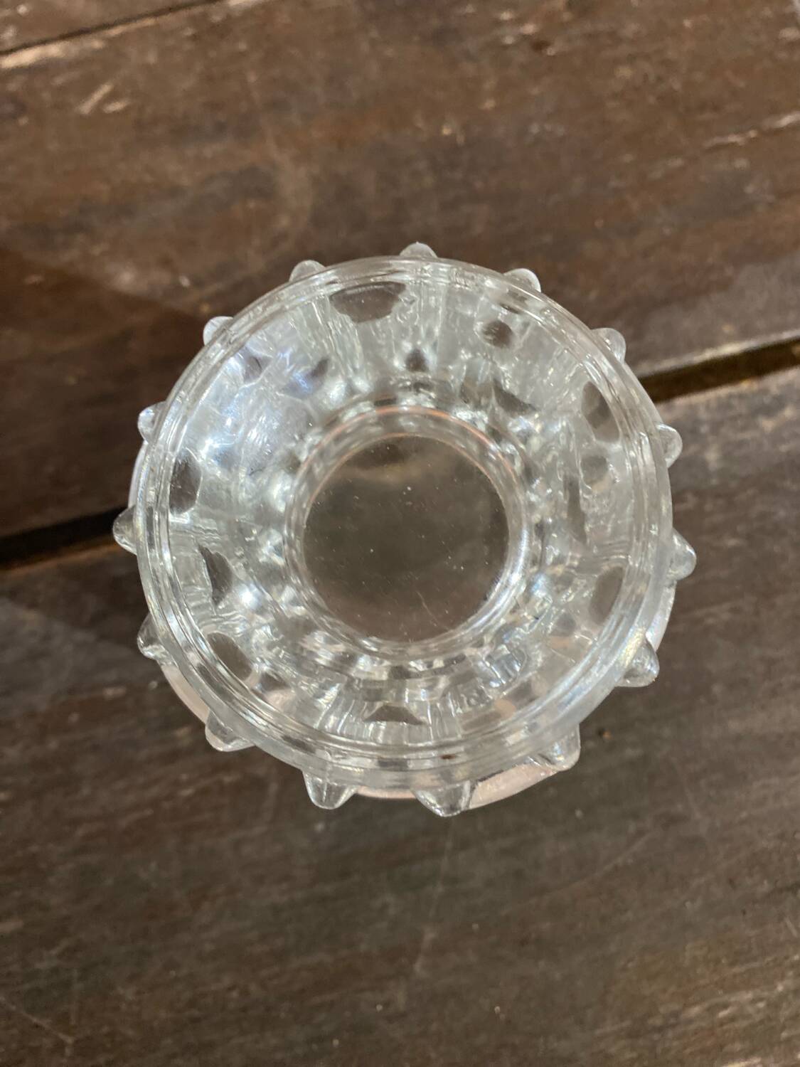 Pair of Antique Candle Holders Design FRANTISEK VIZNER Czech Moulded Glass 6