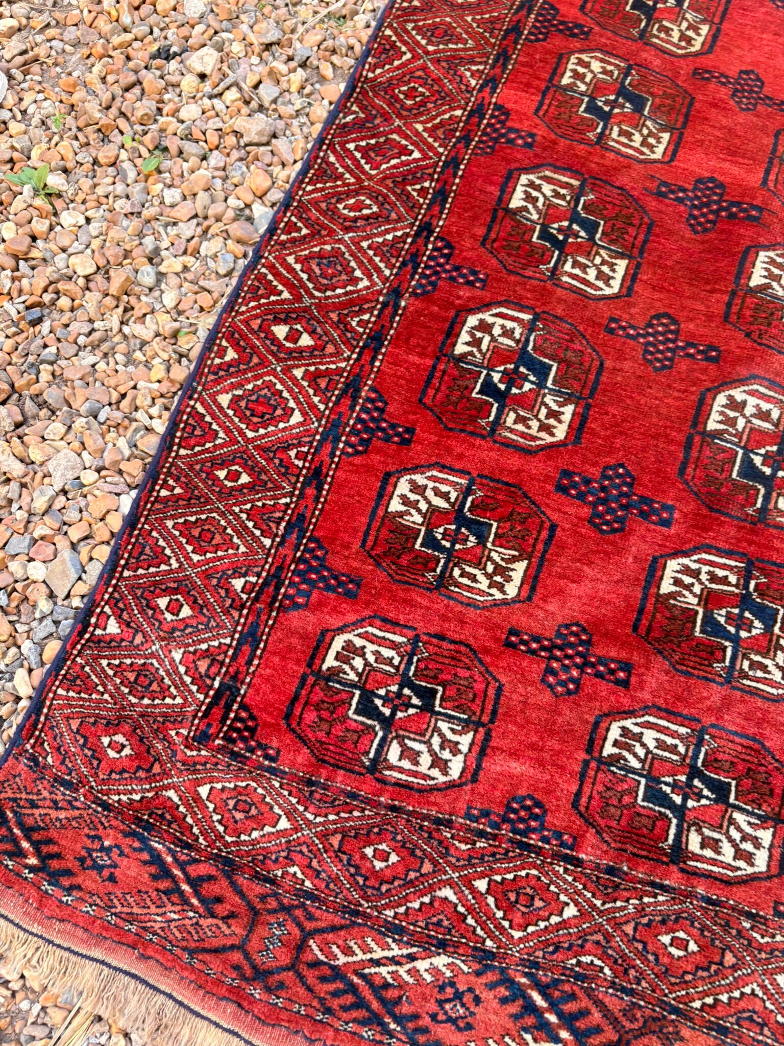 Pakistani Bukhara Carpet 152x118 Wool Mori Handcrafted Red Oriental