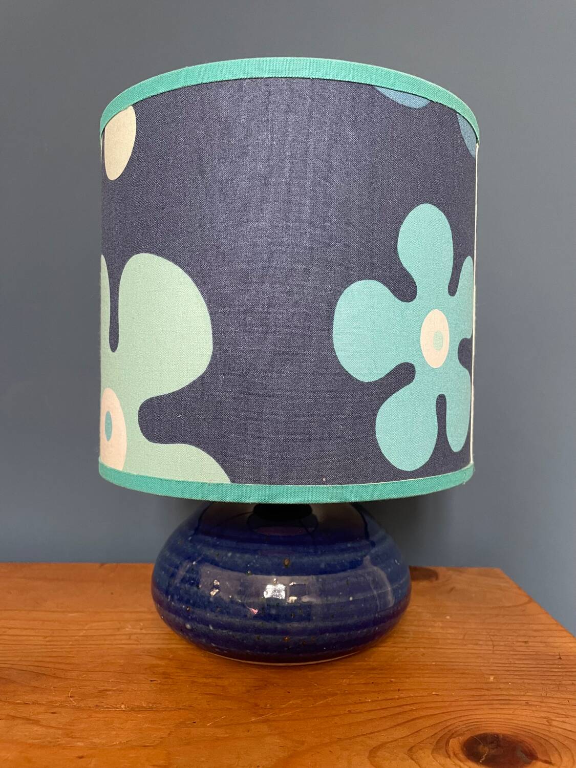Vintage blue table lamp