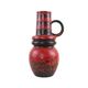 Monumental Fat Lava ceramic vase in black and red, West Germany, 1970s