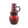 Monumental Fat Lava ceramic vase in black and red, West Germany, 1970s