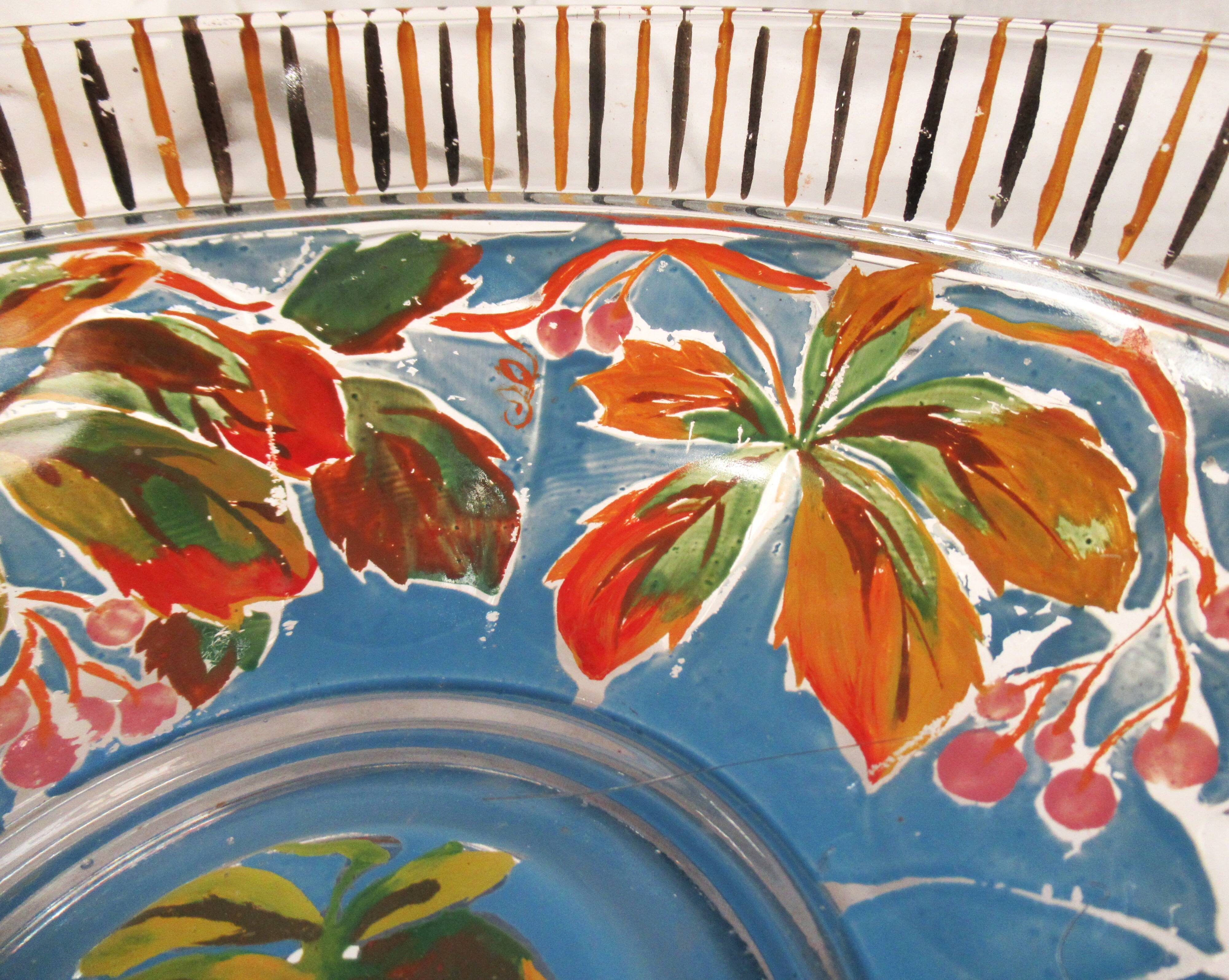 Cup "Noémie" Val Saint Lambert – Art Deco, handcrafted painting