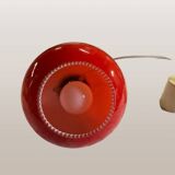 Hanging globe in red opaline glass, 1970s