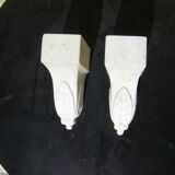 Pair of Carrara marble supports
