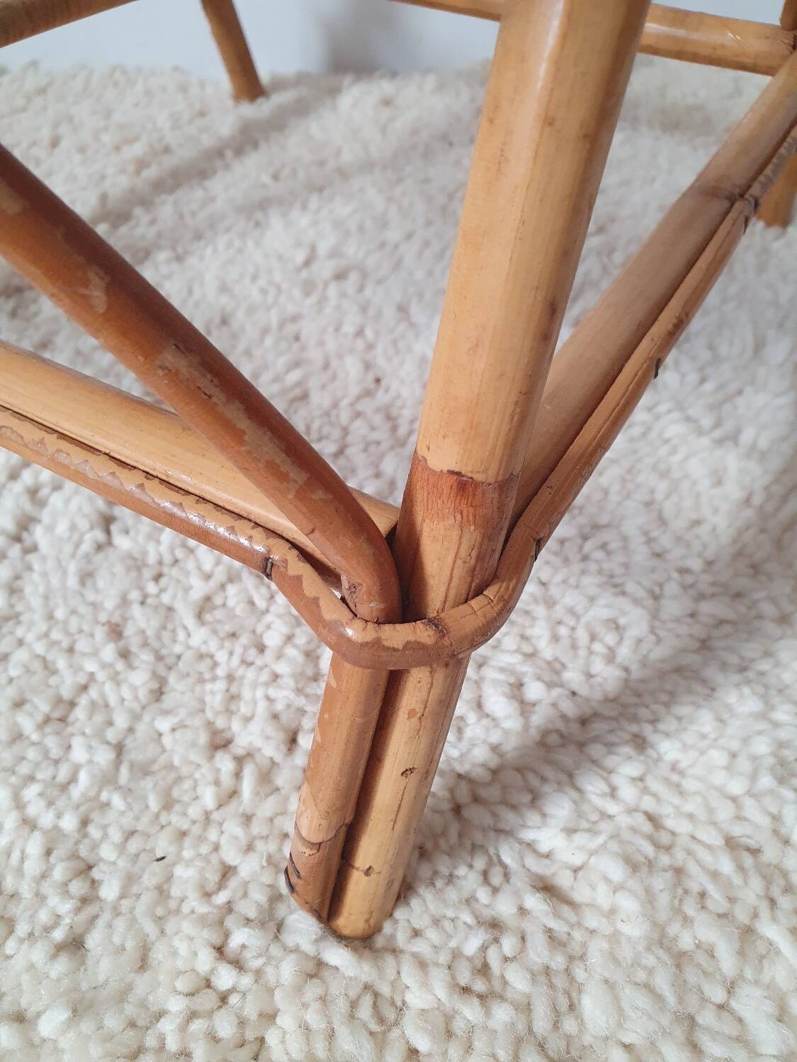 Children's rattan basket armchair