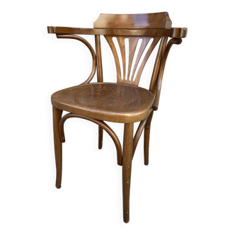 Fauteuil bistrot en bois courbé, 1980