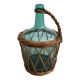 Glass and wicker demijohn