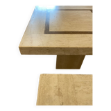 Paire de tables en travertin