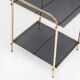 Vintage side table in gilded and painted iron. France, 1950s.