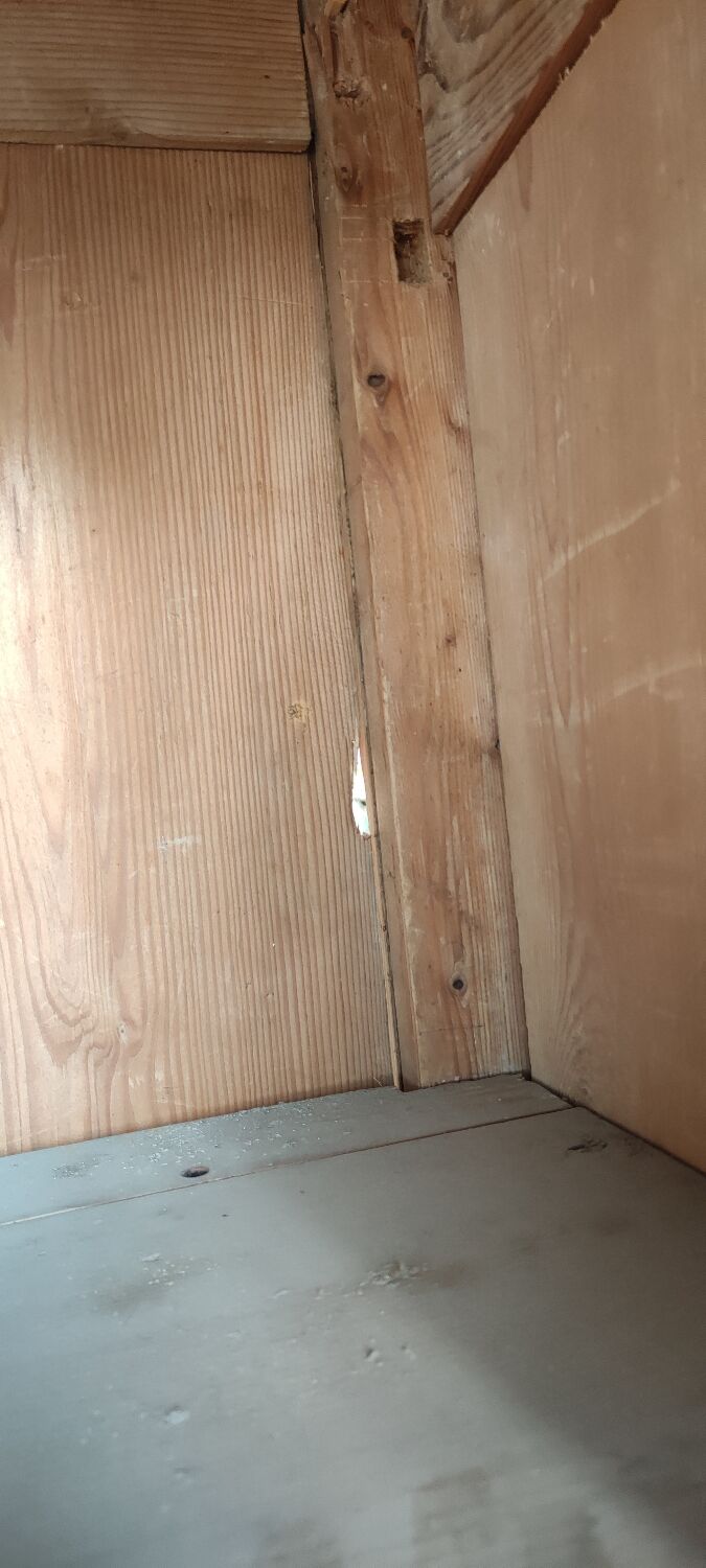 Antique patinated two-door cabinet