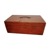 Old wooden box handle metal, storage box