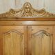 Vintage hand-carved wardrobe in Art Nouveau style.